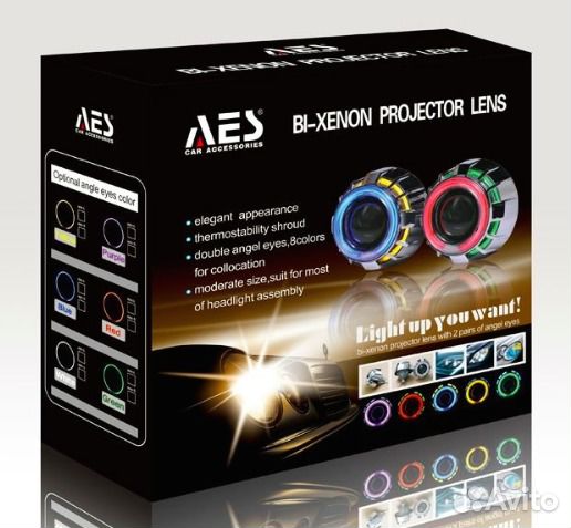 Биксеноновые линзы AES G1C с ангельскими глазками