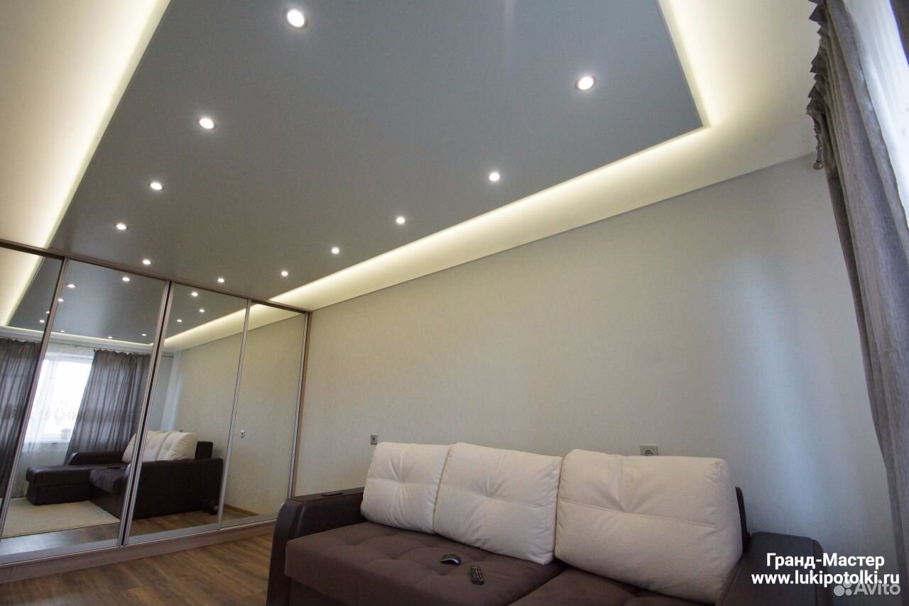 Комбинированный потолок с подсветкой