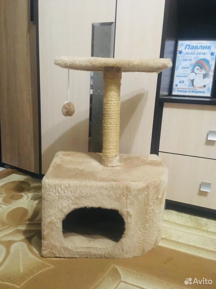 Когтеточка и домик для кота купить на Зозу.ру - фотография № 1
