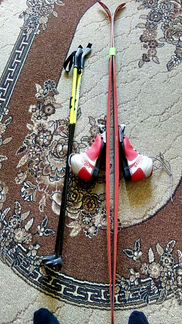 Лыжи 170 см, ботинки 33 размер