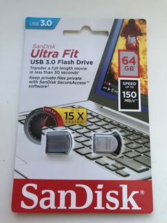 SanDisk Ultra Fit 64GB Flash Drive USB 3.0 New