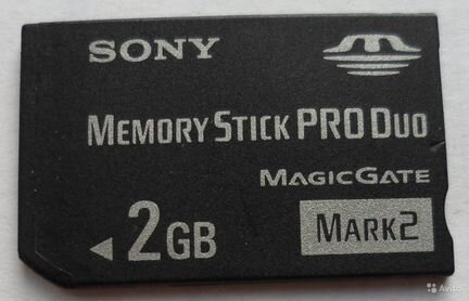 Карта памяти sony memory stick pro duo
