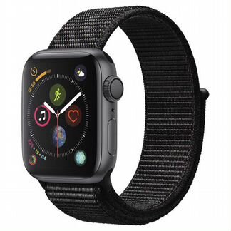 Apple Watch Series 4, 44 мм, серый космос, спортив