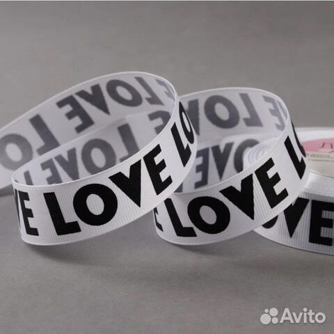 Лента репсовая “Love”, 25 мм, 23 метра