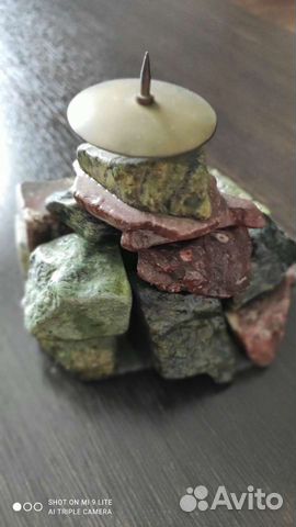 Подставка для свечки из натуральных камней