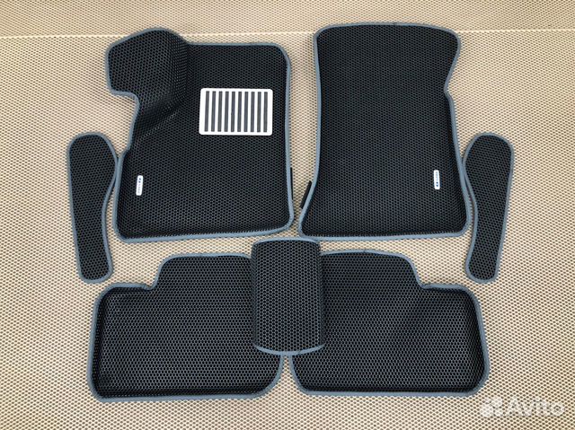 Коврики EVA 3D с бортами LADA Priora серые+подпят