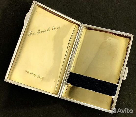 Портсигар старинный серебро 1925 год