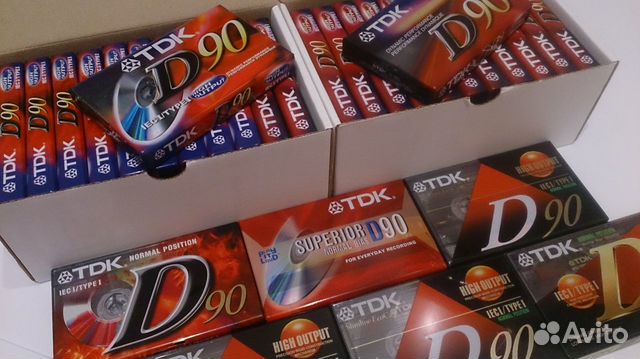 Аудиокассеты TDK D90, новые