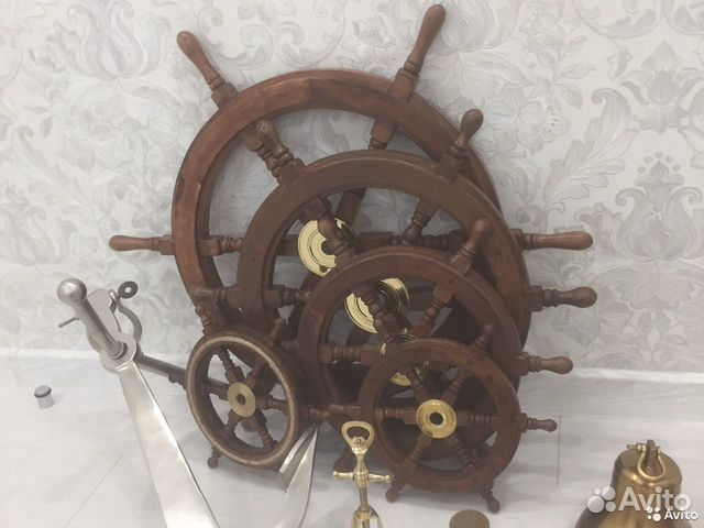 Колокольчик Рында цельнолитая Штурвалы Якоря и др