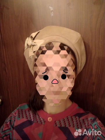 Берет из замши новый