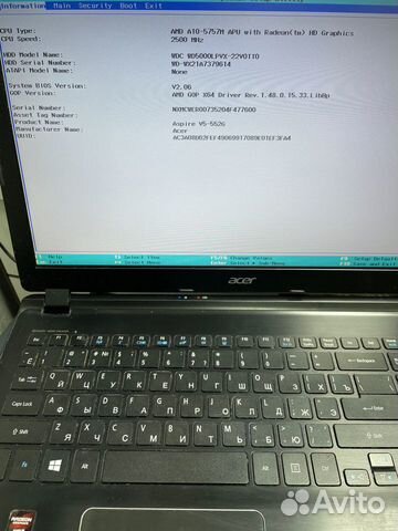 Материнская плата Acer v5-552g DA0zrimb8E0 REV:E