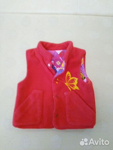 Флисовый жилет для девочки(74 р-р)