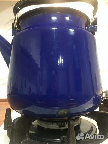 Чайник эмалированный синий