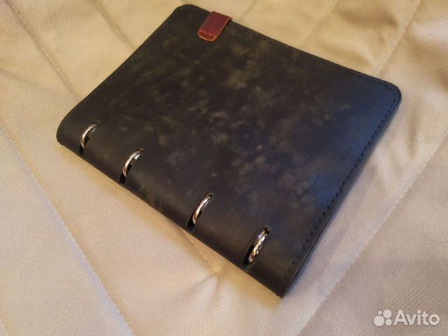 Блокнот на кольцах. Натуральная кожа