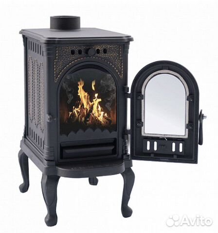 Печь камин чугунный