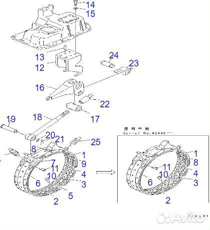 Тормозные накладки для komatsu D31