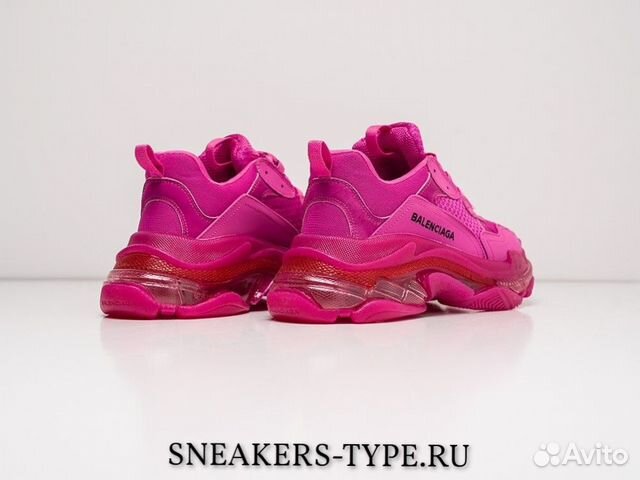 Кроссовки Balenciaga Triple-S Clear Sole Neon Pink