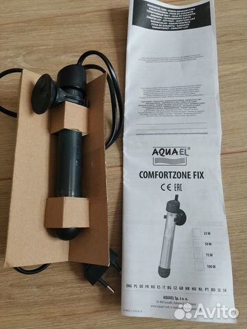 Новый нагреватель aquael comfort zone fix, 25w