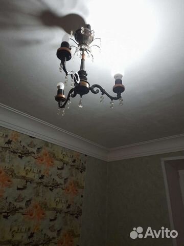 Люстра латунь винтаж хрустальные подвес.ссср