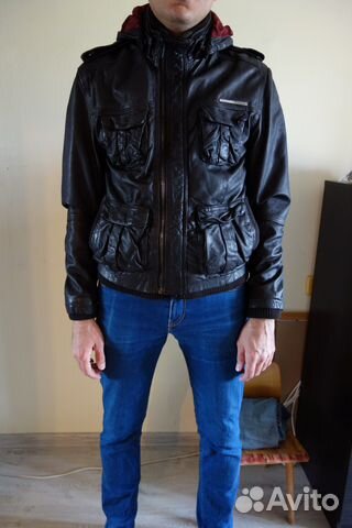 Винтажная кожаная куртка Superdry
