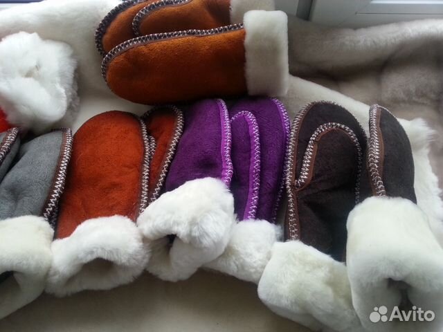 Варежки женские из меха овчины Варежки женские из меха овчины