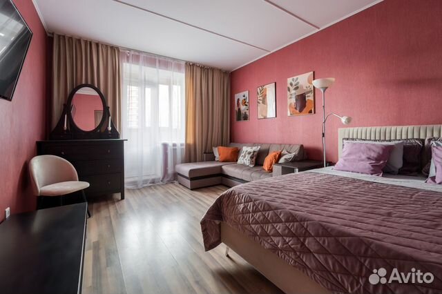 

1-к. квартира, 44 м², 2 кровати