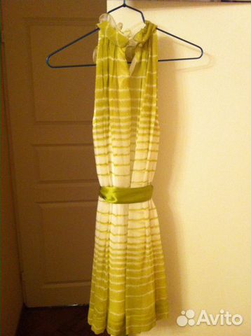 Bcbg Max Azria летнее платье шёлк XS