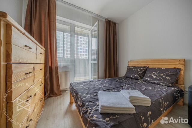 

Квартира-студия, 28 м², 2 кровати