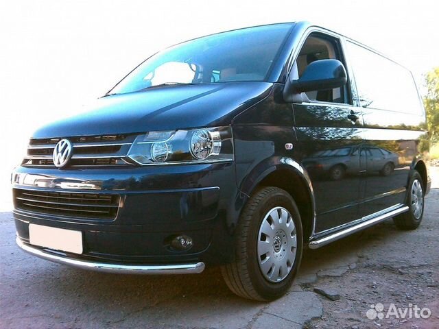 Защита переднего бампера на transporter T5 Защита переднего бампера на transporter T5