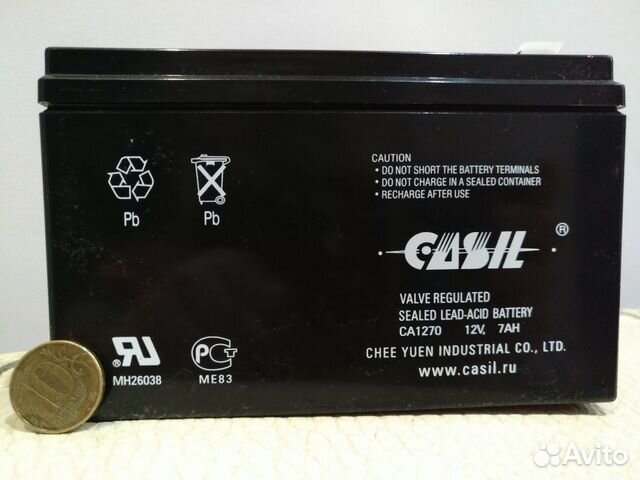 Новый аккумулятор Casil 12v 12Ah Новый аккумулятор Casil 12v 12Ah