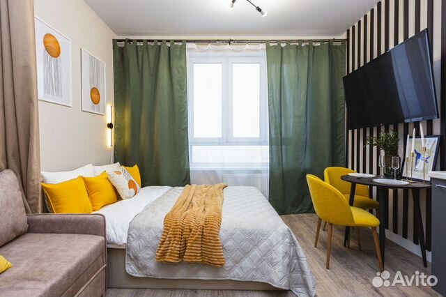 

Квартира-студия, 25 м², 2 кровати