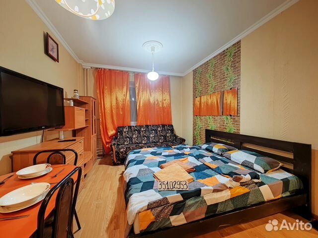 

1-к. квартира, 44 м², 3 кровати