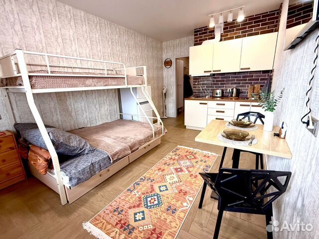 

Квартира-студия, 28 м², 2 кровати