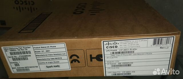 IP-телефон Cisco CP-8851-R-K9 / 36 шт / новый