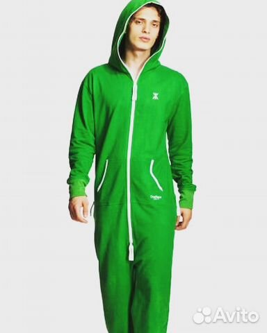 Onepiece ярко-салатовый комбез унисекс Новый L Onepiece ярко-салатовый комбез унисекс Новый L