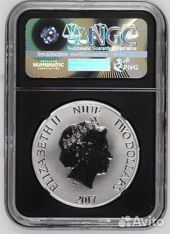 Монета 2 доллара 2017 год Ниуэ Star Wars Darth Vad