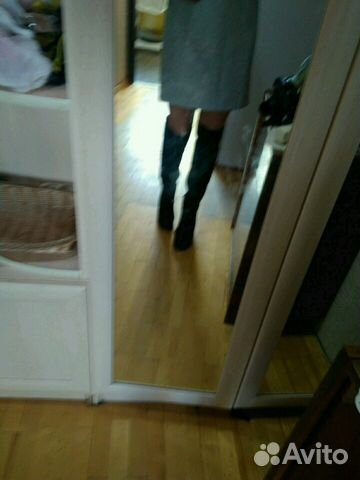 Сапоги ботфорты замша