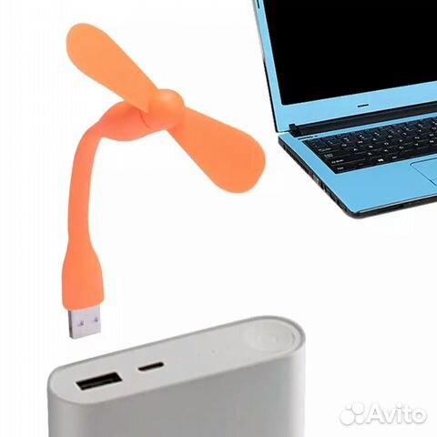 Портативный USB-вентилятор, 1 Вт, оранжевый