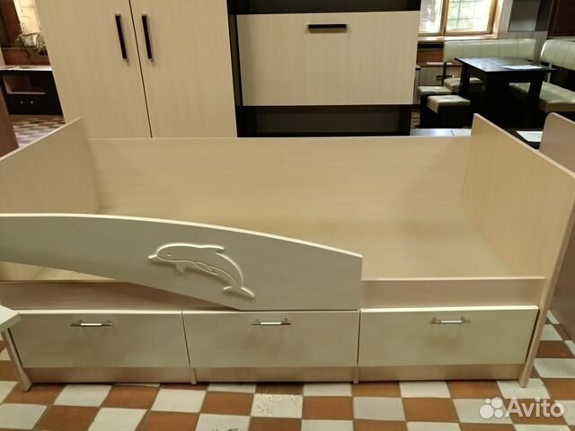 Кровать детская Дельфин ваниль Кровать детская Дельфин ваниль