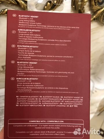 Гарнитура Bluetooth для iPhone,SAMSUNG, Huawei и д