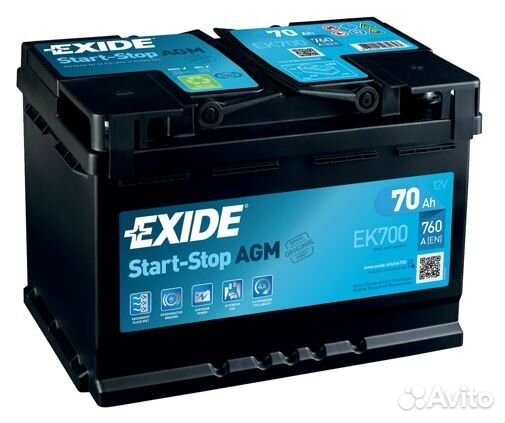 Аккумуляторы AGM exide start-stop