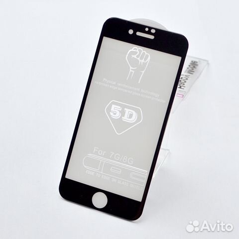 Защитное стекло iPhone 7/8 5D черное Защитное стекло iPhone 7/8 5D черное