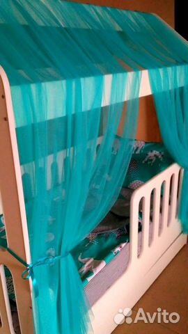 Новая детская кровать домик 160*80 с матрасом Новая детская кровать домик 160*80 с матрасом