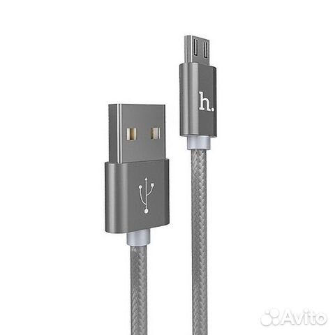 Кабель micro USB Hoco X2 (серый) для Android устр