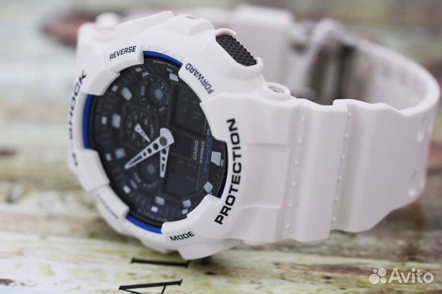 Новые мужские часы Casio Ga-100B белого цвета Новые мужские часы Casio Ga-100B белого цвета