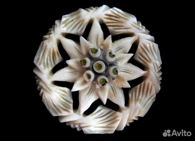 Резная Кость Броши Бусы Браслет Винтаж Резная Кость Броши Бусы Браслет Винтаж