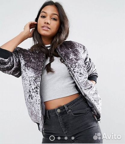 Бомбер бархатный ASOS