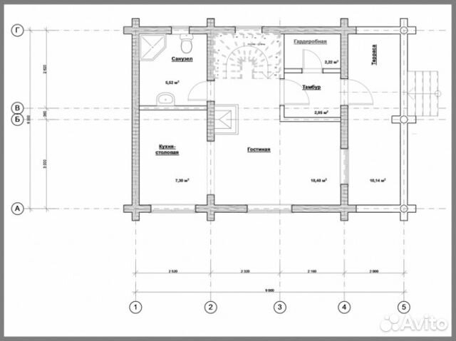 Сруб дома 9 мх10м
