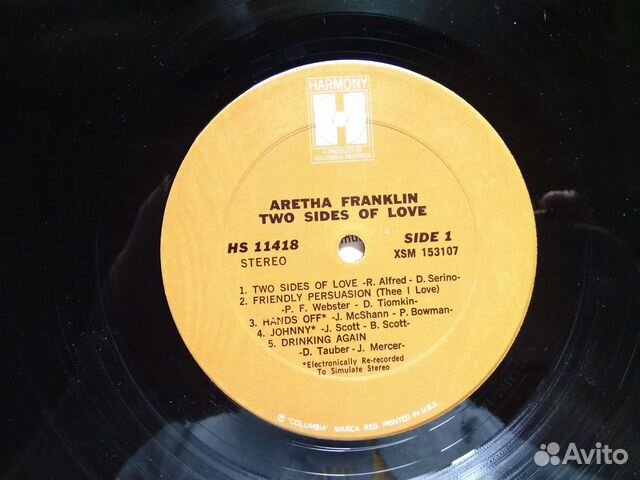 Aretha Franklin Two Sides Of Love 1970 US LP