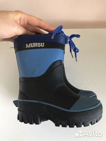 Сапоги mursu резиновые с утеплением 24
